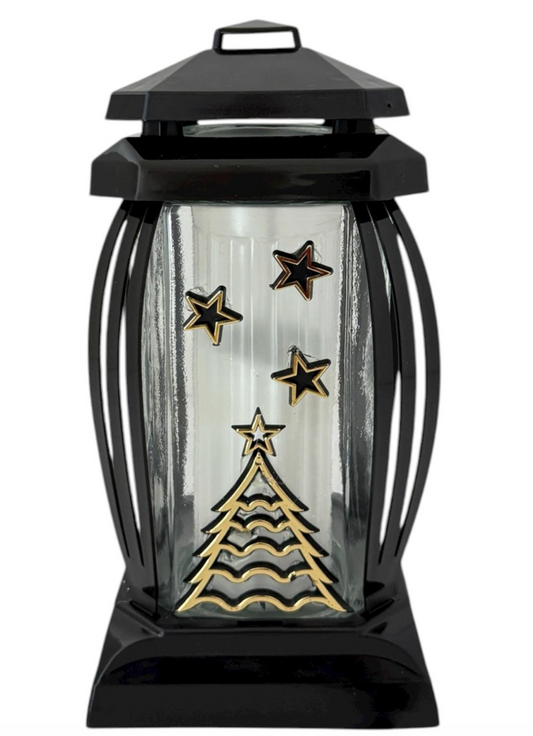 ZNICZ CHOINKA Z GWIAZDKAMI - CZARNY