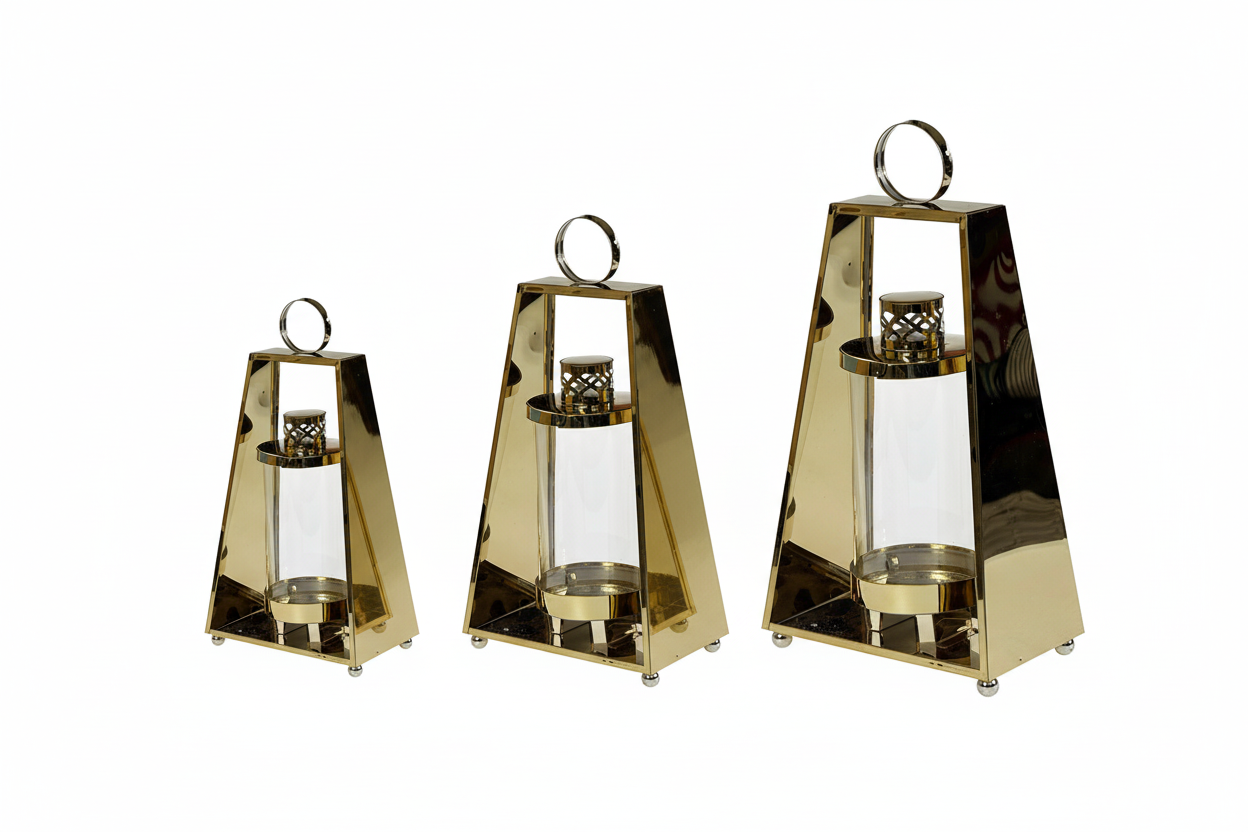 Porównanie rozmiarów złotych zniczy 30cm, 35cm, 40cm