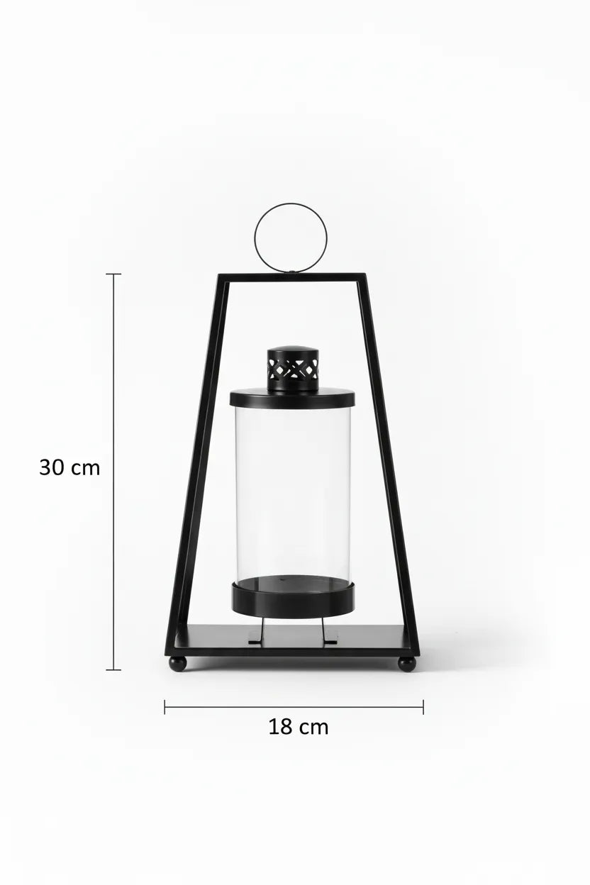 Znicz trapezowy czarny - specyfikacja 30x18 cm