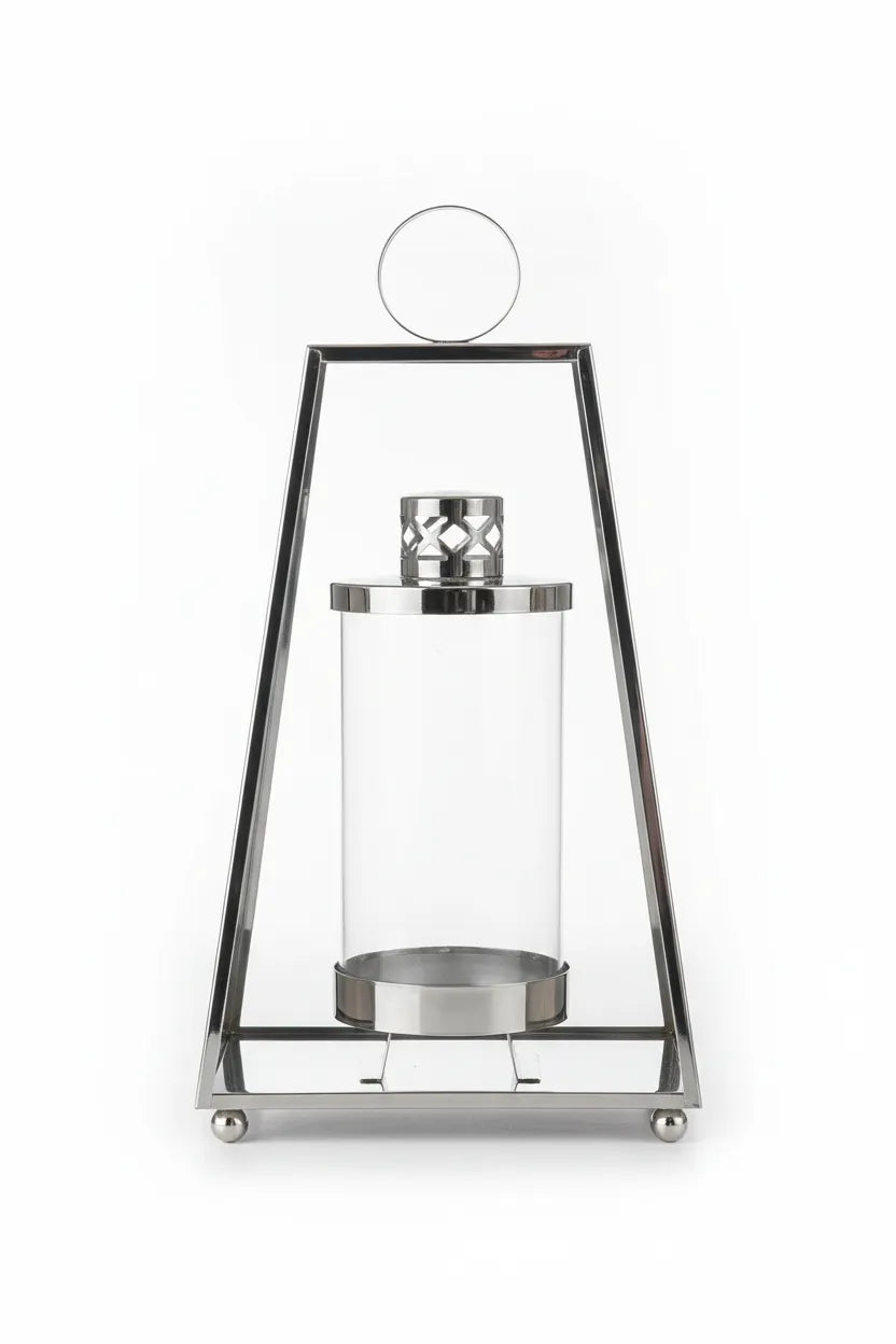 Znicz trapezowy srebrny - widok z przodu