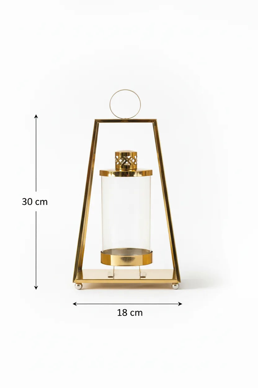 Znicz trapezowy złoty - specyfikacja 30x18 cm