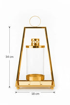 Znicz trapezowy złoty - specyfikacja 34x18 cm