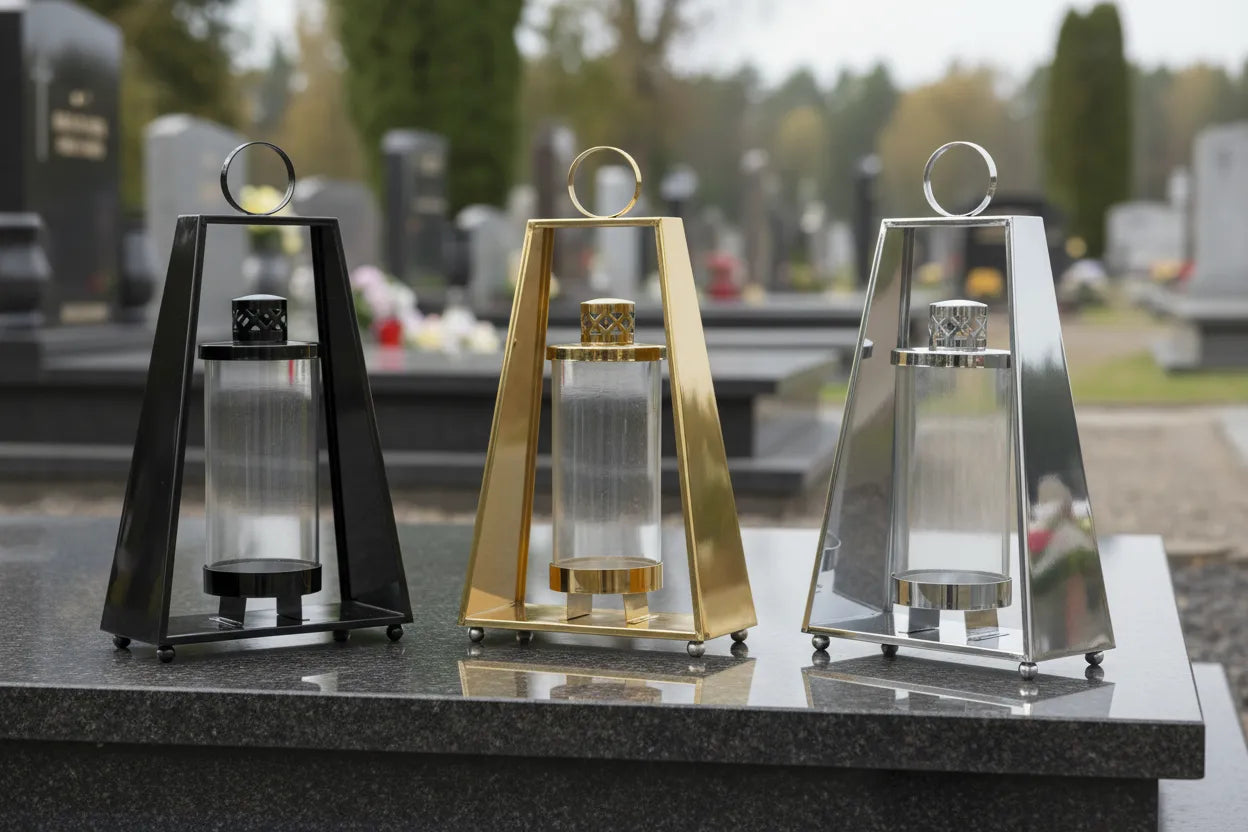 Znicze trapezowe - elegancka prezentacja na cmentarzu